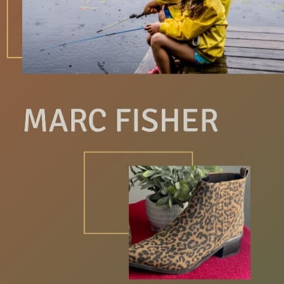 COPY - Marc Fisher Women's Brown Leather Missir Leopard Print Chelsea Boots Siz… - Picture 1 of 10